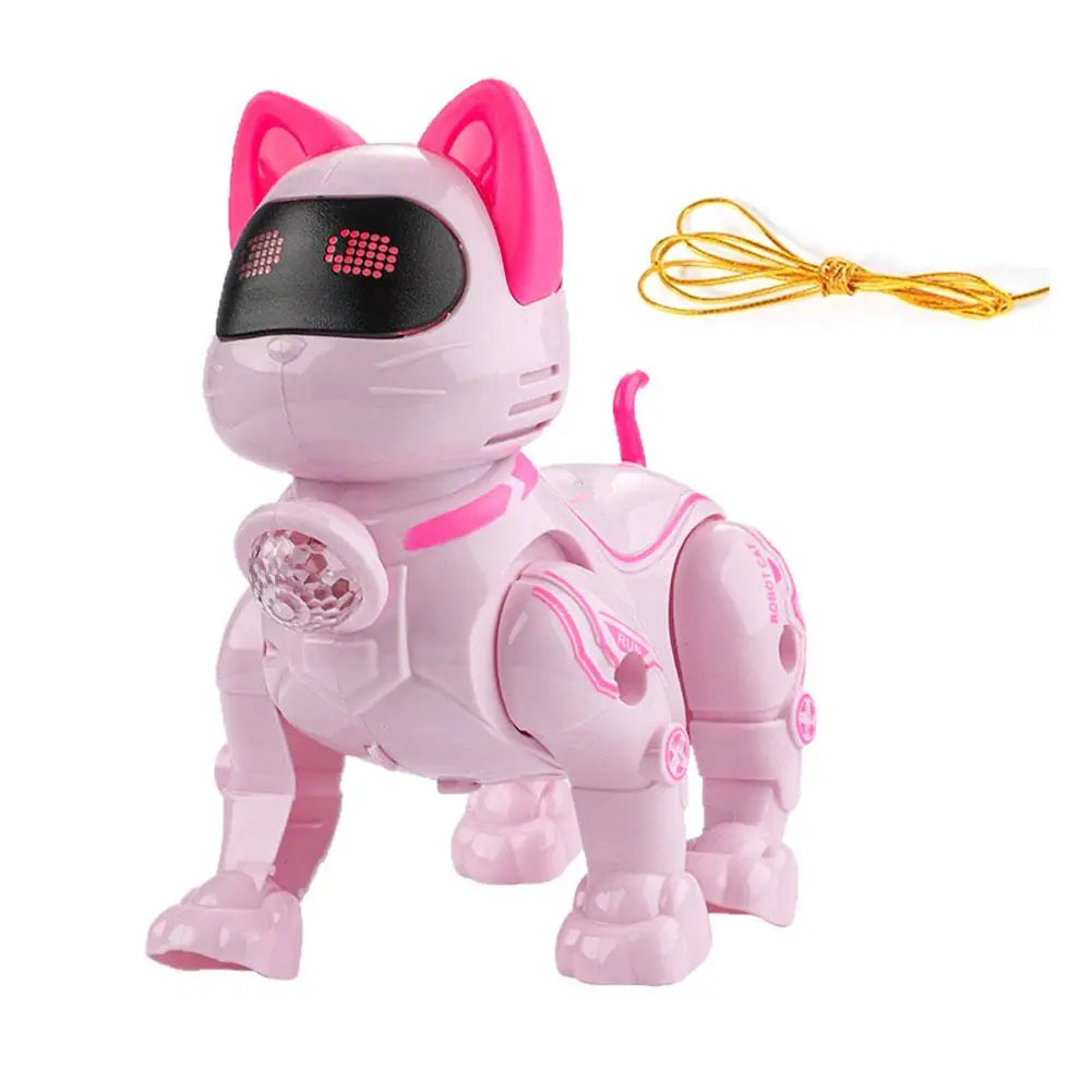 Pink Robotic Cat Toy with Lights & Music | Kids Gift Robotic Cat Toy QXL A