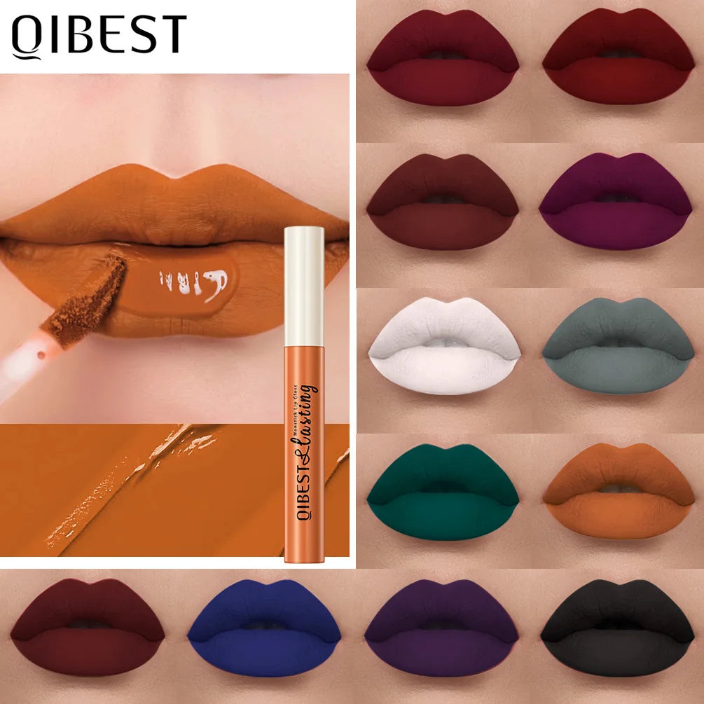 Matte Liquid Lipstick 24 Colors | Velvet Lip Gloss Waterproof Liquid Lipstick QXL