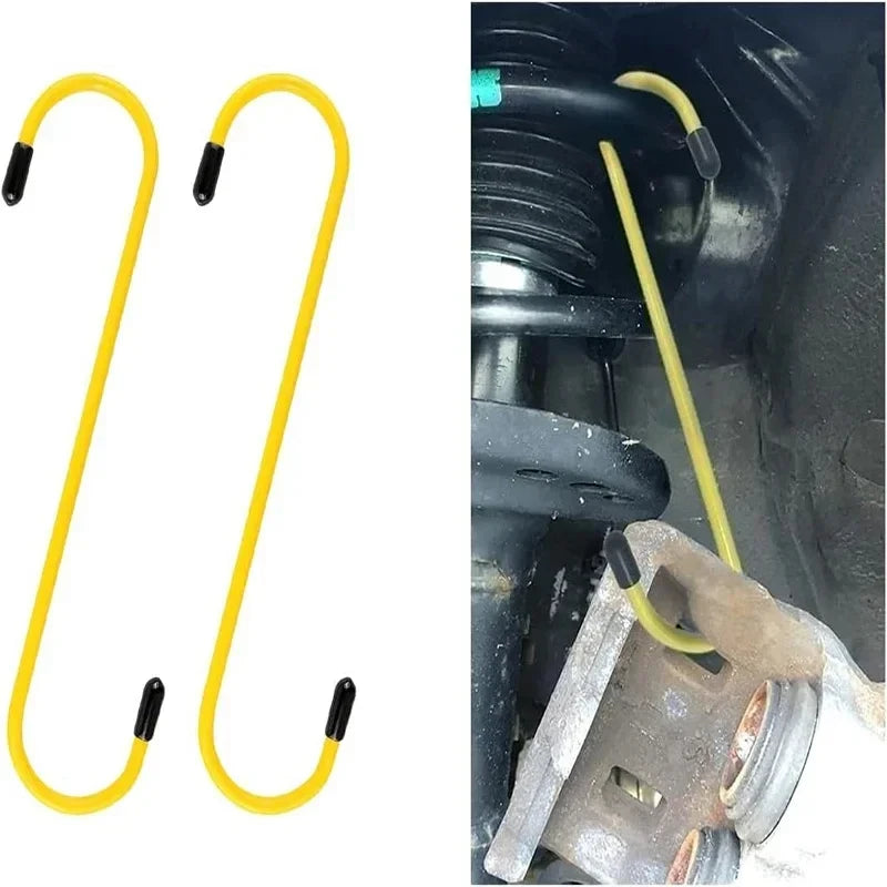 2-Pack S-Hook Brake Caliper Hangers with Rubber Tips Brake Caliper Hook QXL