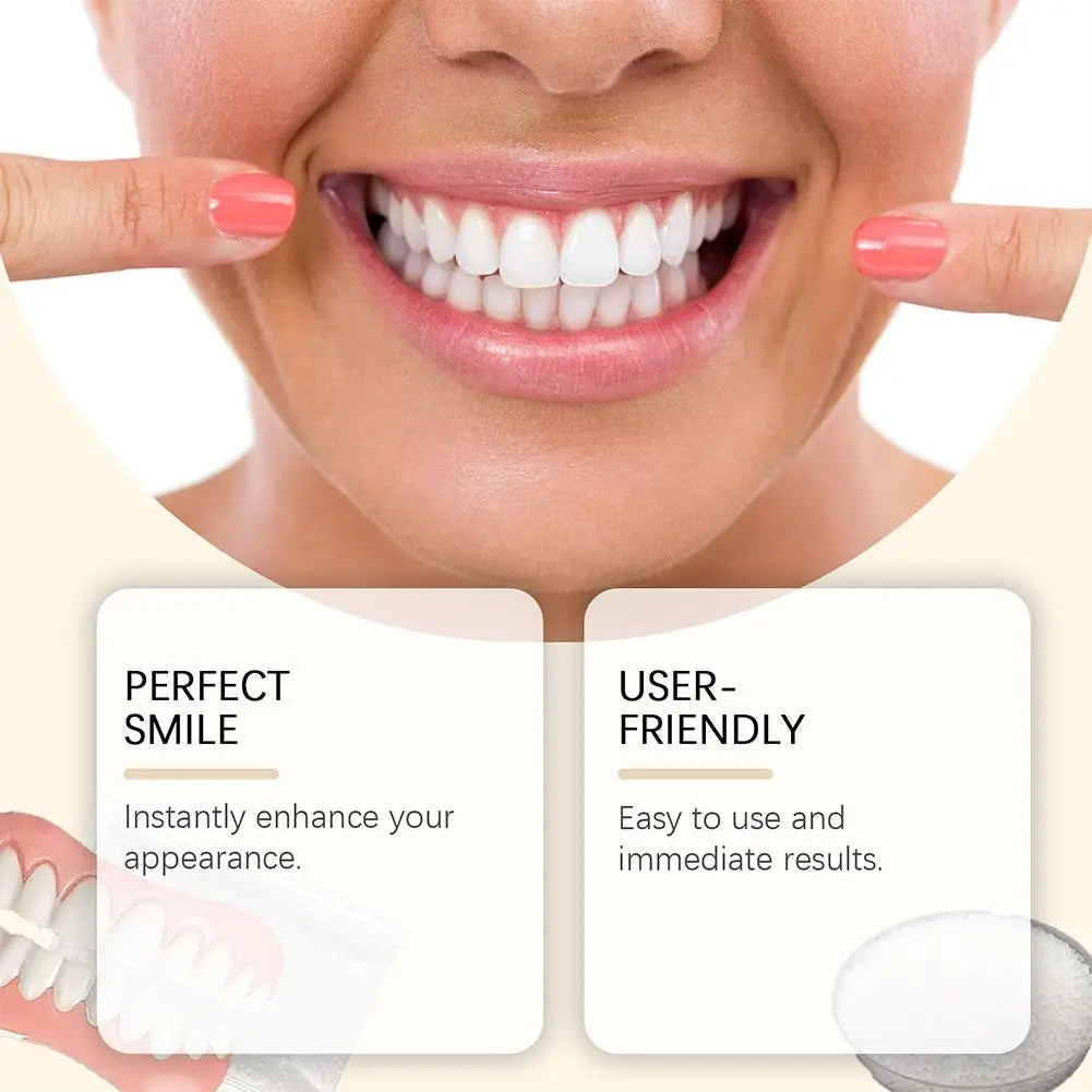 Reusable Silicone Denture Cover | Cosmetic Teeth Veneers Silicone Denture Cover QXL