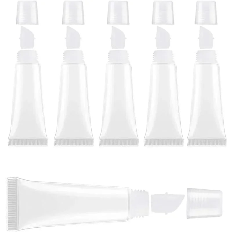 6-Pack Mini Lip Balm Tubes 5ml & 10ml | Refillable DIY Gloss Lip Gloss Tubes QXL