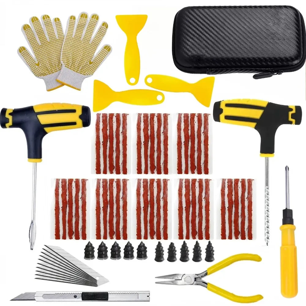 Tyre Puncture Repair Kit 23/42-Pc | Car Bike Truck Universal Tire Repair Kit QXL 71PCS
