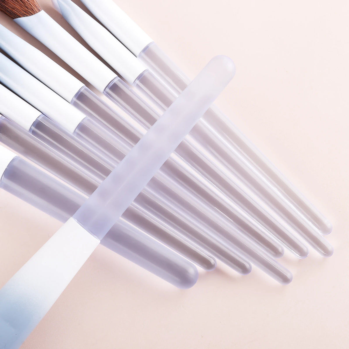 Ronshadow 10-Pc Makeup Brush Set | Transparent Handle Makeup Brush Set QXL