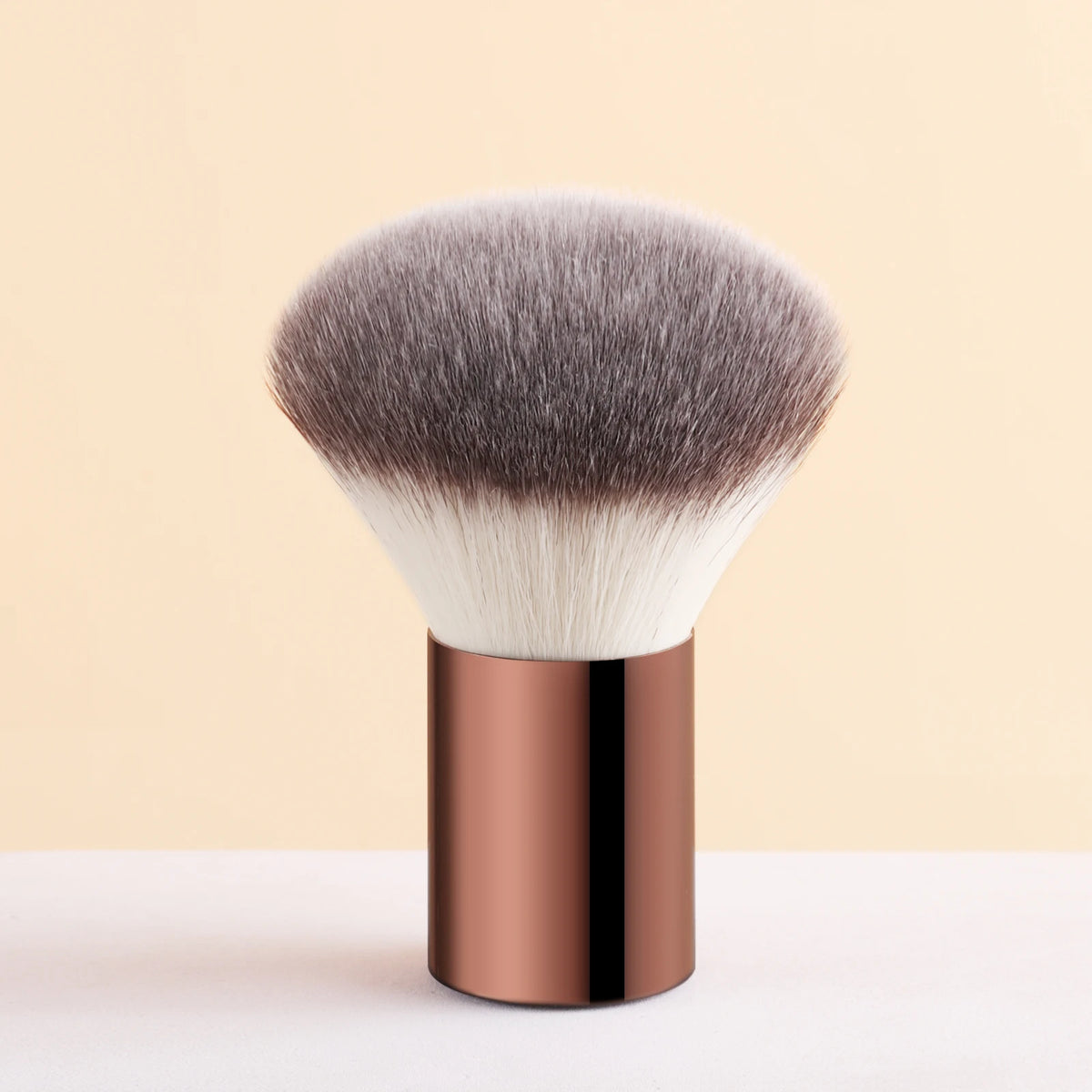 Double-Ended Makeup Brush | Powder, Blush & Bronzer Makeup Brush QXL brown