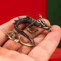 Chinese Zodiac Dragon Brass Figurine | Retro Mini Statue Decor Decorative Figurine QXL A2
