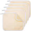 5-Pack Exfoliating Bath & Face Wash Cloths | Dual-Texture Scrub Exfoliating Bath Cloth QXL Beige