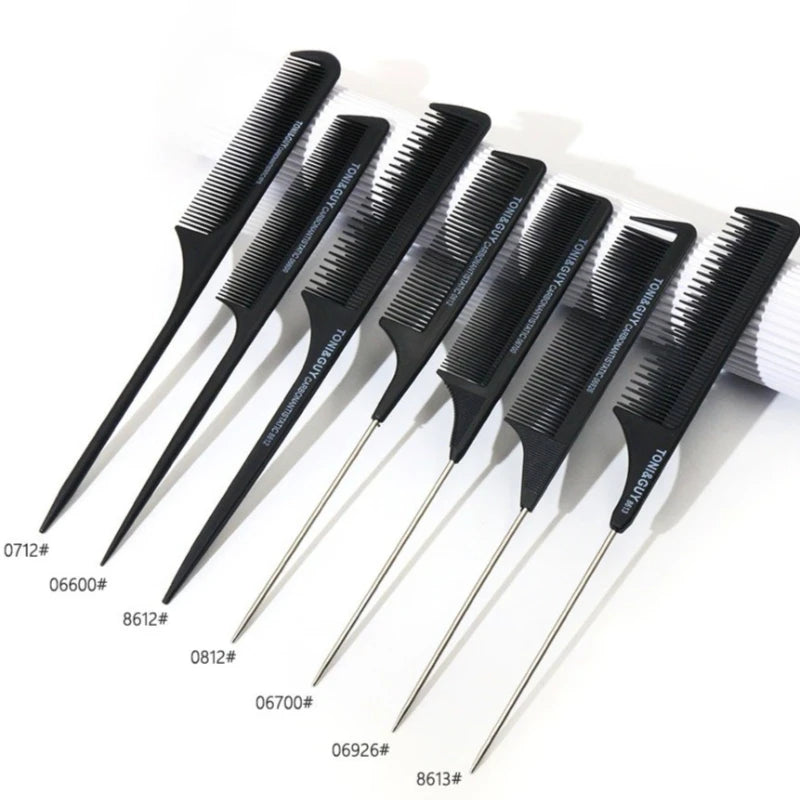 Stainless Steel Rat Tail Comb | Fine Teeth Barber Styling Tool Rat Tail Comb QXL