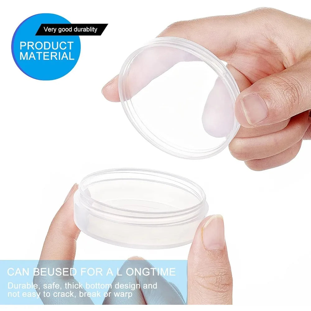 20-Pack Clear Screw-Lid Mini Containers | Beads & Jewelry Mini Storage Containers QXL