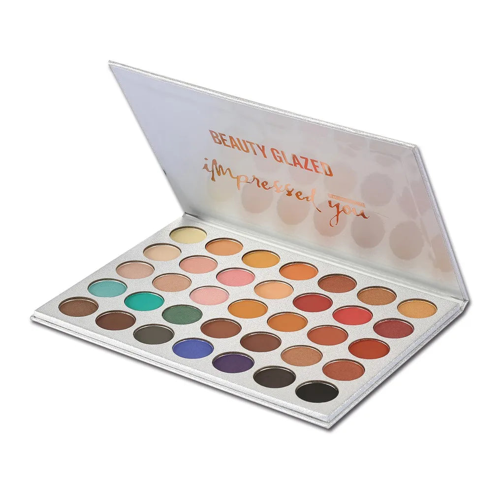 BEAUTY GLAZED 35-Color Matte & Shimmer Eyeshadow Palette Eyeshadow Palette QXL