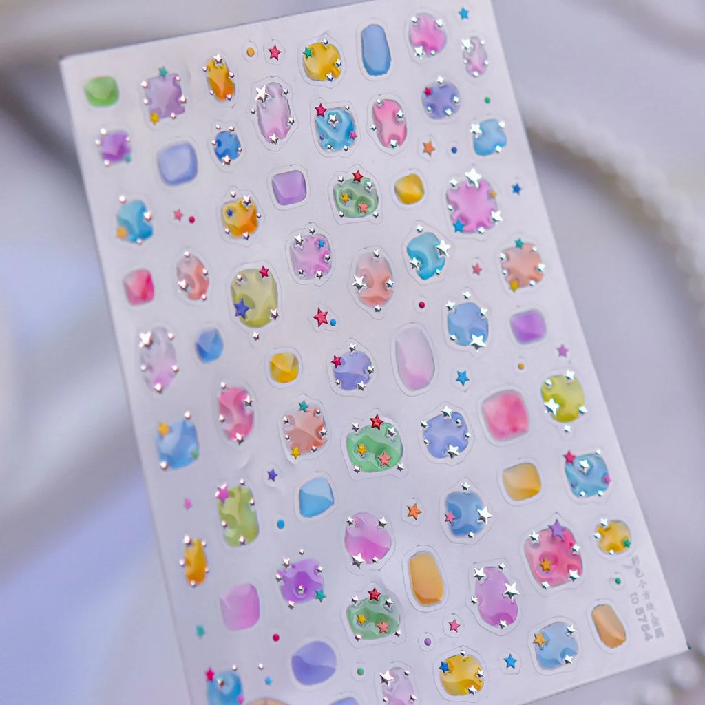 5D Embossed Nail Stickers | Vintage Rose Swan Lace Decals 5D Nail Stickers QXL to5754