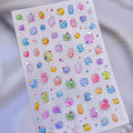 5D Embossed Nail Stickers | Vintage Rose Swan Lace Decals 5D Nail Stickers QXL to5754