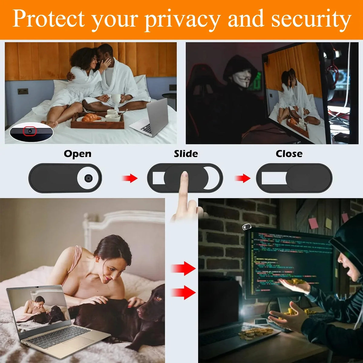 Webcam Privacy Cover Shutter Slider – Laptop, Tablet & Phone Webcam Privacy Cover QXL