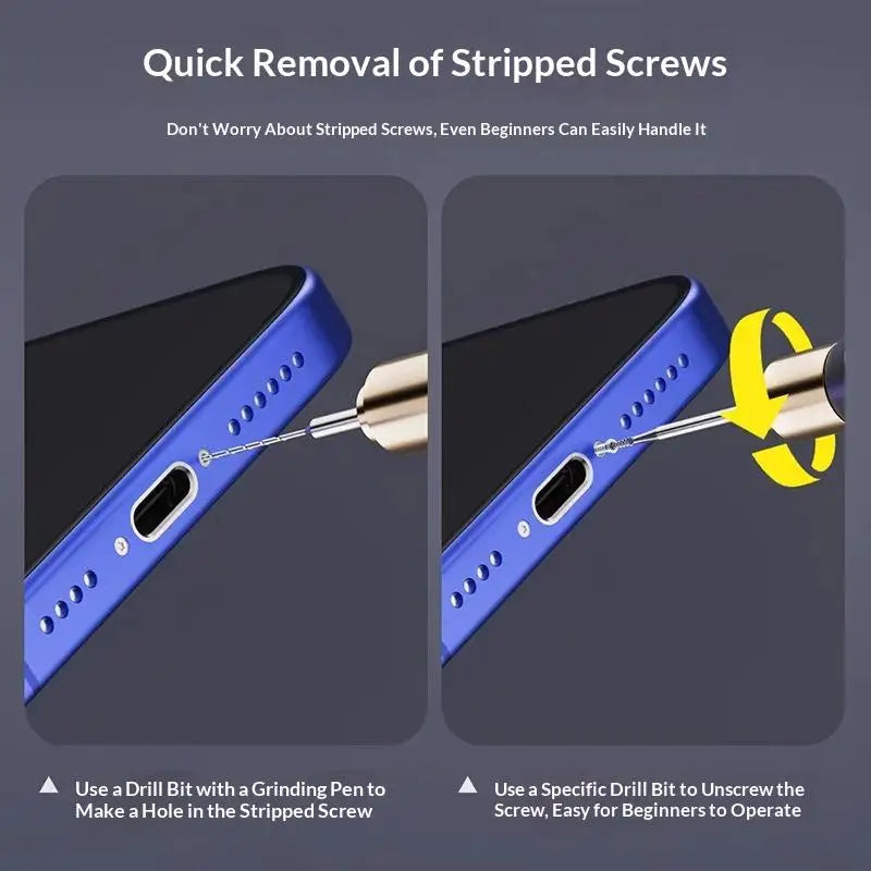 Metal Sliding Drill Bit & Stripped Screw Extractor Tool Screw Extractor Bit QXL