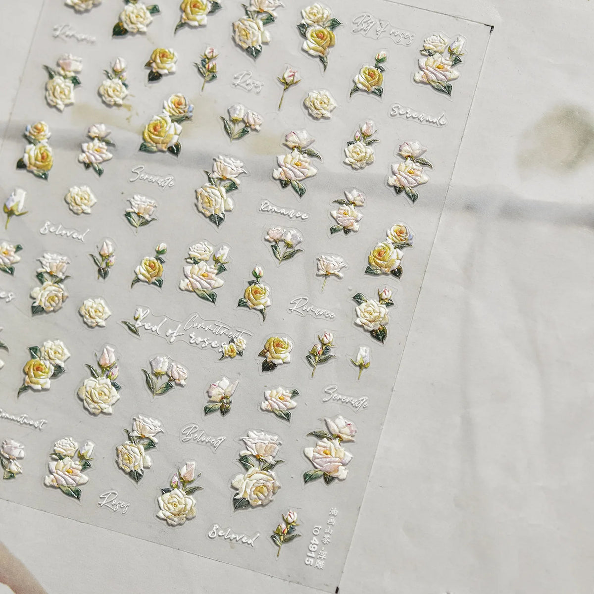 5D Spring Floral Nail Art Stickers – Self-Adhesive Decals Nail Art Stickers QXL