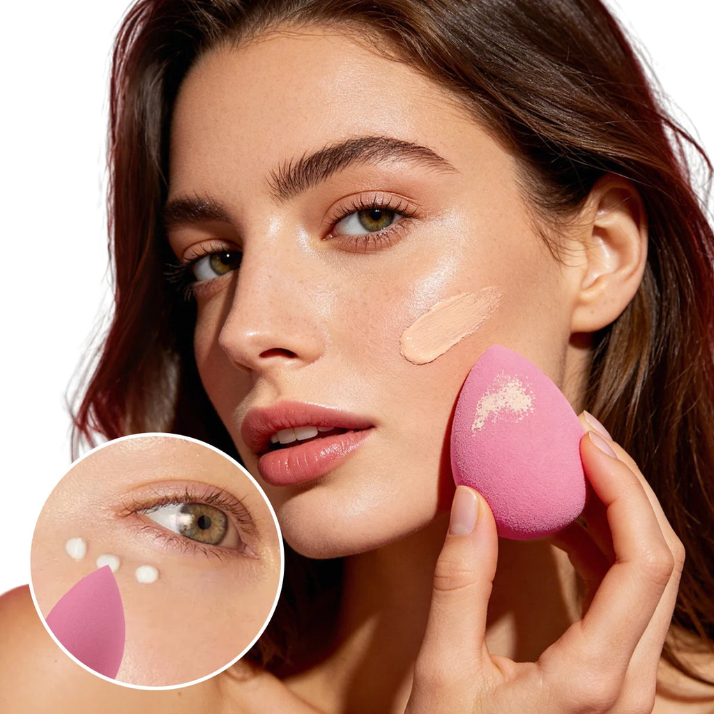 KOSSHOW 5-Pc Makeup Sponge & Velvet Powder Puff Set Makeup Sponge & Puff Set QXL