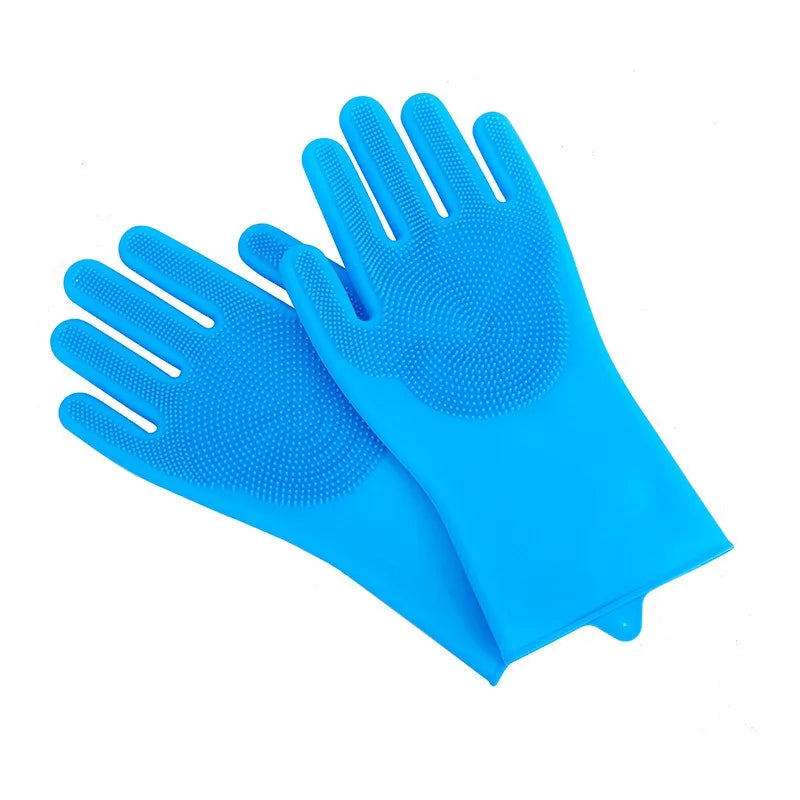 Silicone Pet Bathing Gloves | Dog & Cat Massage Cleaning Pet Grooming Gloves QXL