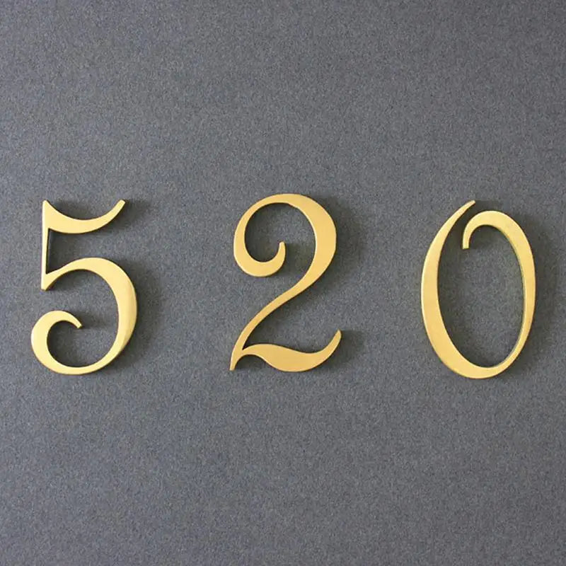 Nordic Acrylic House Number Doorplate | Gold Silver Black House Number Doorplate QXL