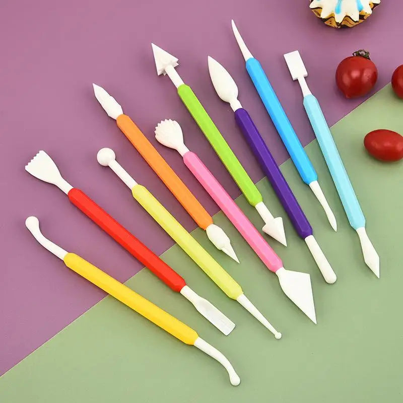 9-Pc Kids Fondant & Clay DIY Embossing Tool Set | 9 Pieces DIY Craft Tool Set QXL Default Title