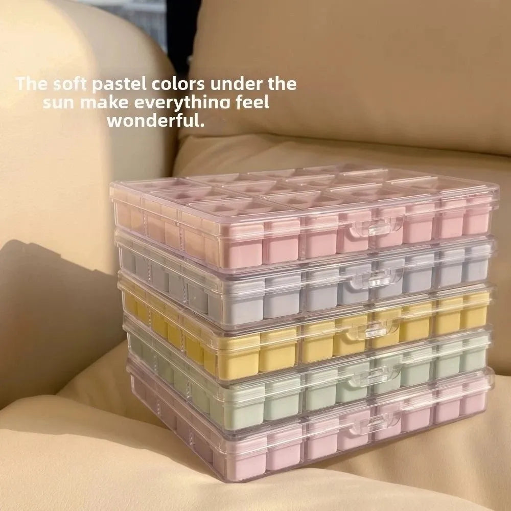 36-Grid Transparent Nail Art Storage Box | Candy Colors Nail Art Organizer QXL