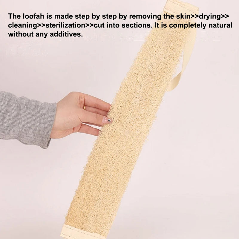 Natural Loofah Bath Scrubber & Exfoliating Back Strap Loofah Bath Scrubber QXL