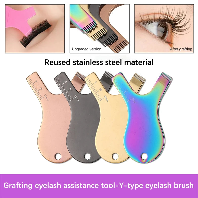 Y-Shape Stainless Steel Lash Lift Brush & Eyelash Comb Tool Lash Lift Tool QXL