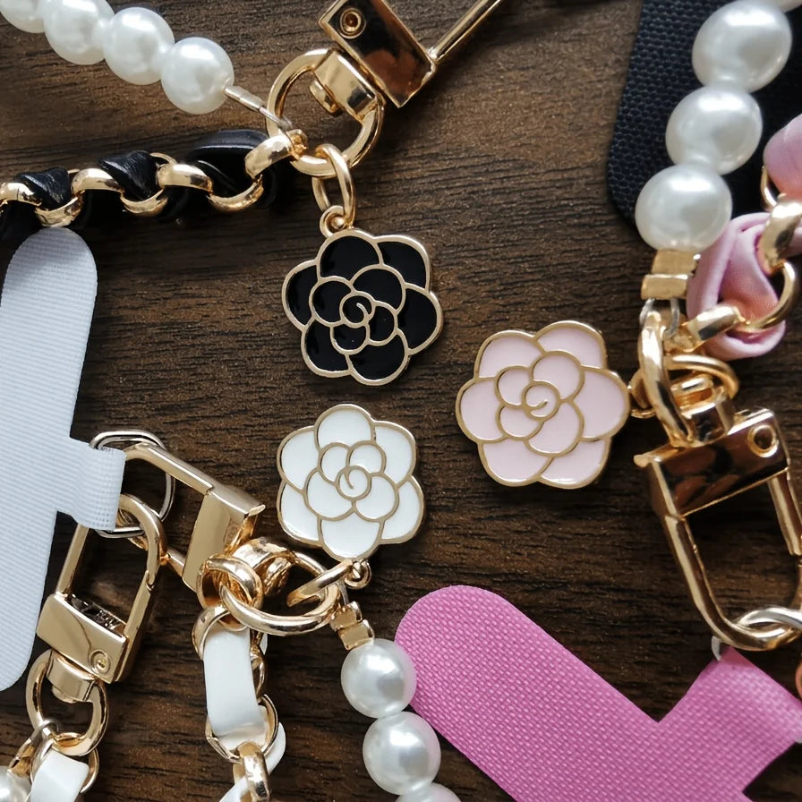 Pearl Beaded Phone Wrist Strap | Elegant Women's Lanyard Phone Wrist Strap QXL
