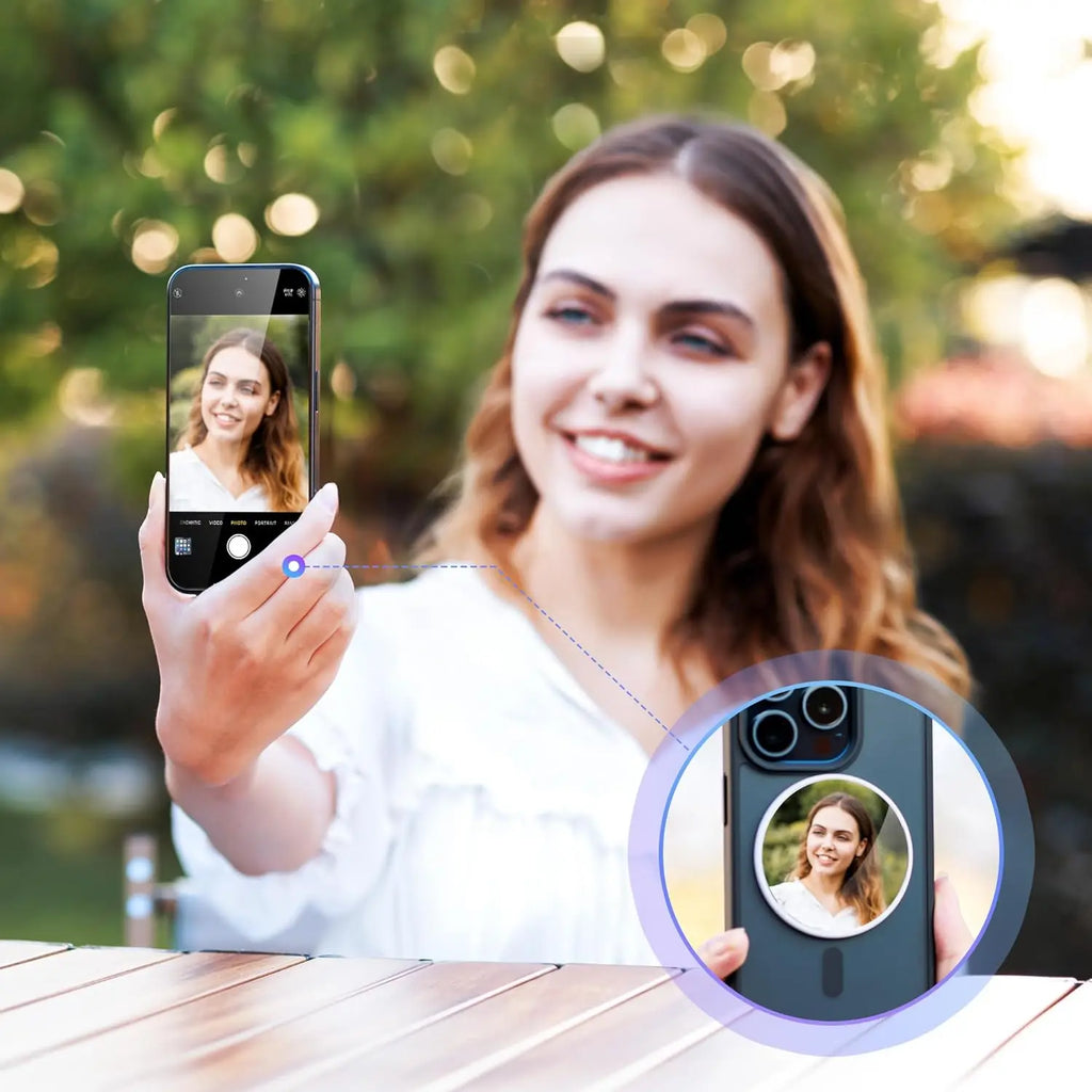 Magnetic Selfie Mirror for Back Camera | Wide Angle MagSafe Phone Camera Mirror QXL