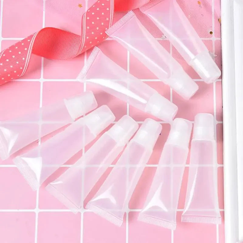 10-Pack Empty Lip Gloss & Lip Balm Tubes | 5/10/15ml Refillable Lip Gloss Containers QXL