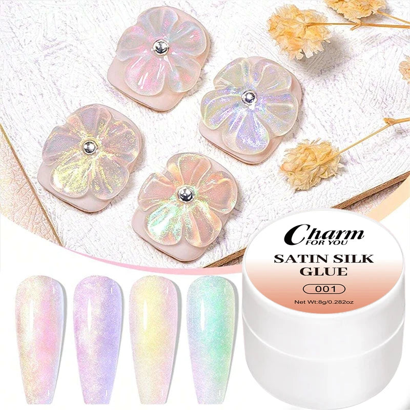 8g No-Wipe Satin Gel Nail Art Pigment | 3D Oil Painting Design Nail Art Gel Pigment QXL