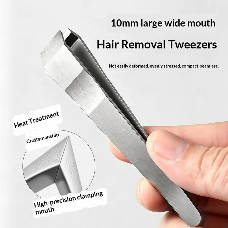 Wide-Mouth Stainless Steel Tweezers | Facial Hair Removal Hair Removal Tweezers QXL
