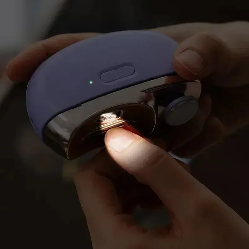 Electric Nail Clipper & Trimmer with LED Light | Baby & Adult Electric Nail Trimmer QXL