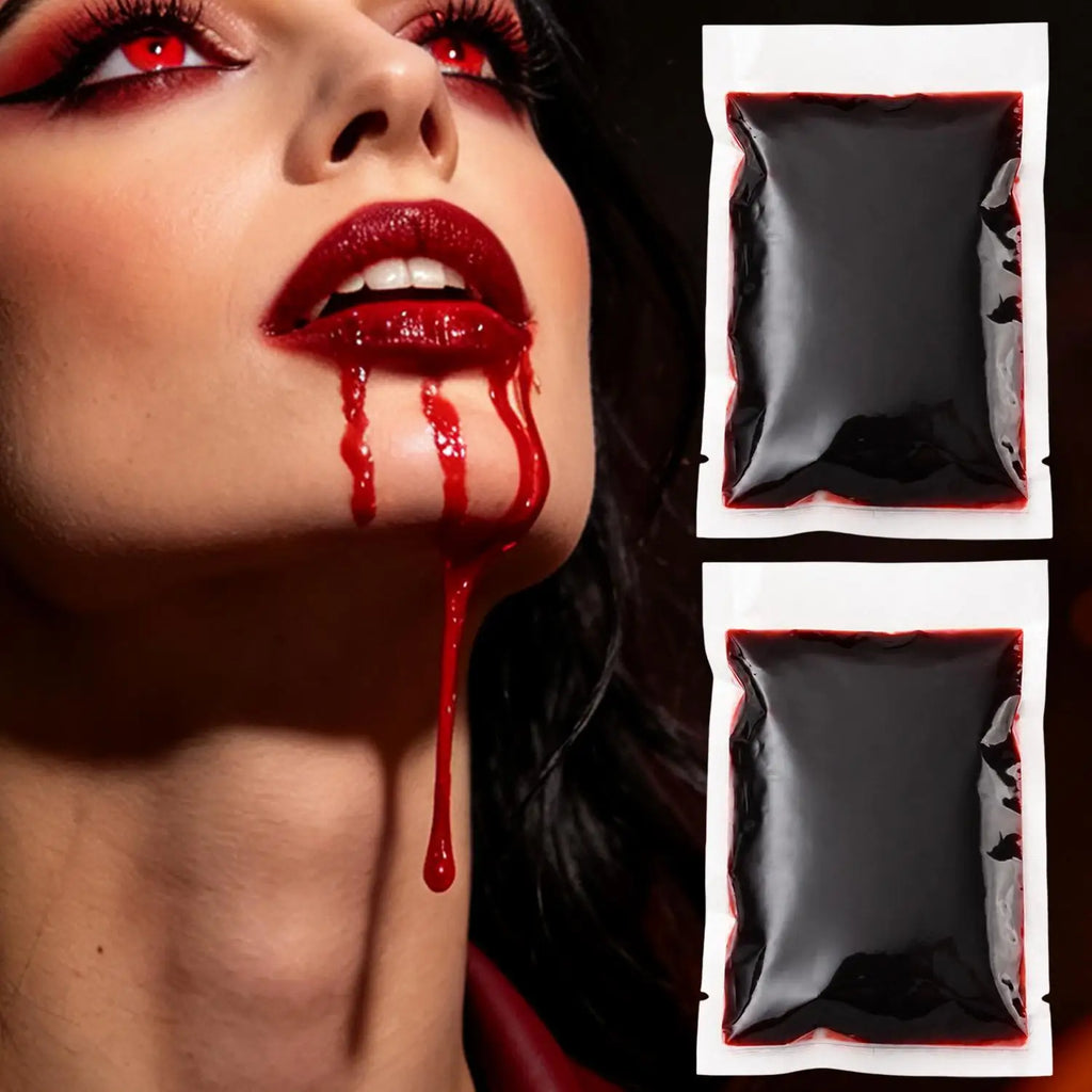 Realistic Fake Blood Pack | Halloween Cosplay Special FX Makeup Theatrical Body Paint QXL