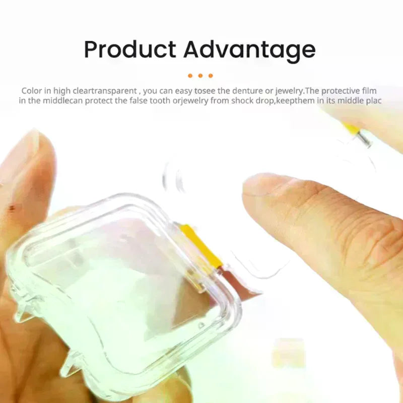 Transparent Dental Crown & Bridge Storage Box with Film Dental Storage Box QXL