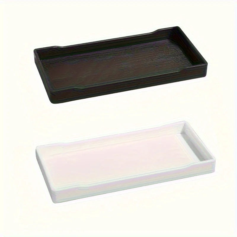 Wood Grain Plastic Serving & Toiletry Storage Tray Serving Storage Tray QXL