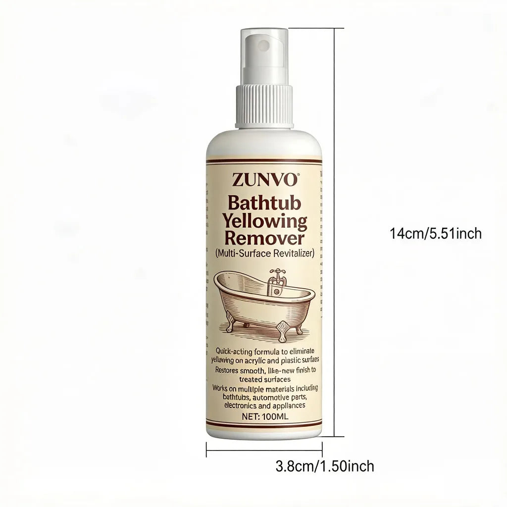 Bathtub Yellowing Remover Spray | Acrylic & Plastic Cleaner Bathroom Cleaning Spray QXL