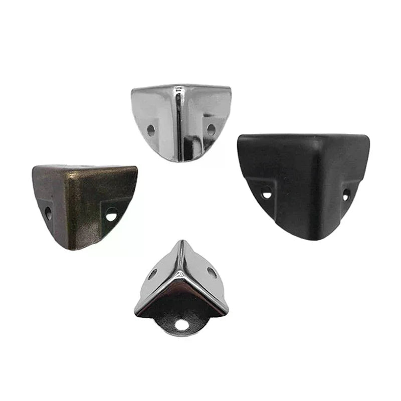 4-Pack Iron Metal Corner Protectors for Furniture & Wooden Cases Furniture Corner Guard QXL