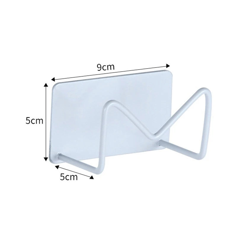 Wall-Mount Stainless Steel Hair Dryer & Styling Tool Holder Hair Tool Wall Rack QXL White