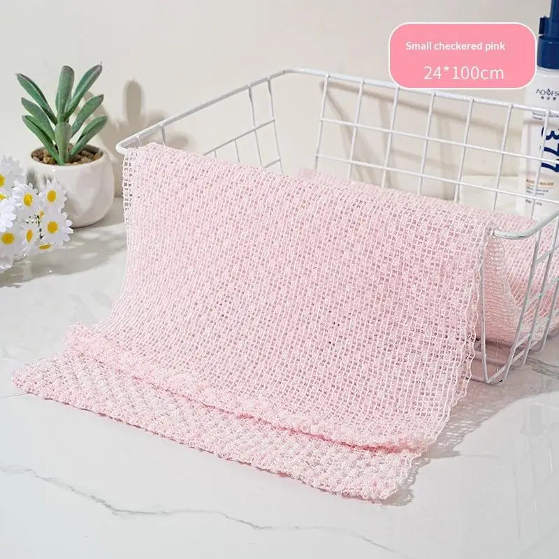 Ultra-Long Exfoliating Back Scrubber Towel with Silver Ions Exfoliating Bath Scrubber QXL A5