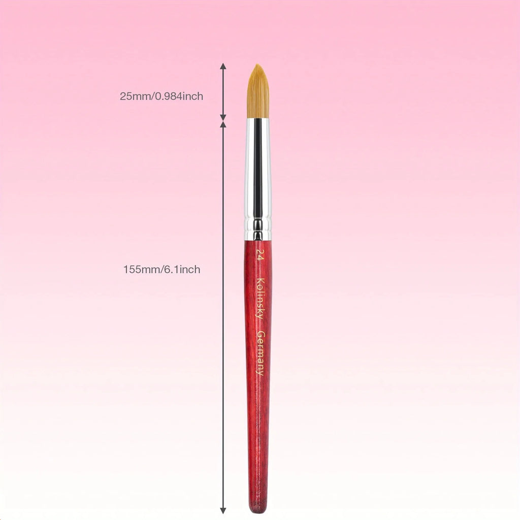 Nail Art Mink Brush | Wood Handle Gel Acrylic Painting Tool Nail Art Brush QXL