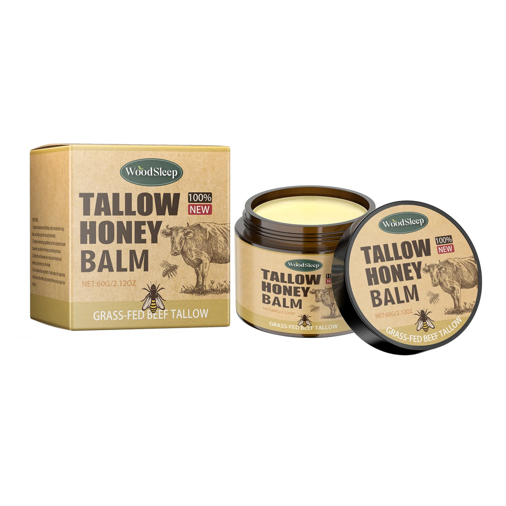 WOODSLEEP Tallow Honey Balm – Moisturizing Face Cream 60g Face Moisturizer Balm QXL 60g