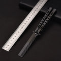 Stainless Steel Butterfly Folding Comb | Pocket Travel Comb Butterfly Folding Comb QXL black