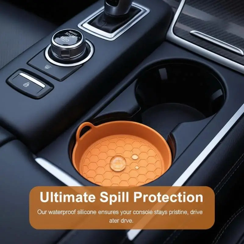 2-Pack Silicone Car Cup Holder Coasters | Non-Slip & Heat Safe Car Cup Holder Coaster QXL