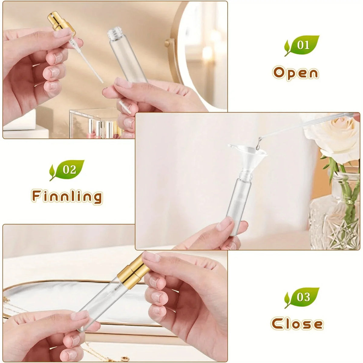 20-Pack Refillable Mini Glass Perfume Spray Bottles – 0.17oz Perfume Spray Bottle QXL