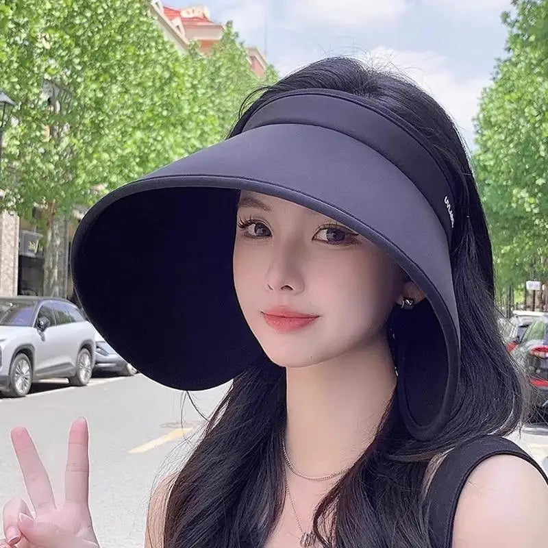 Women's Wide Brim Straw Sun Hat | Foldable UV Beach Hat Wide Brim Sun Hat QXL