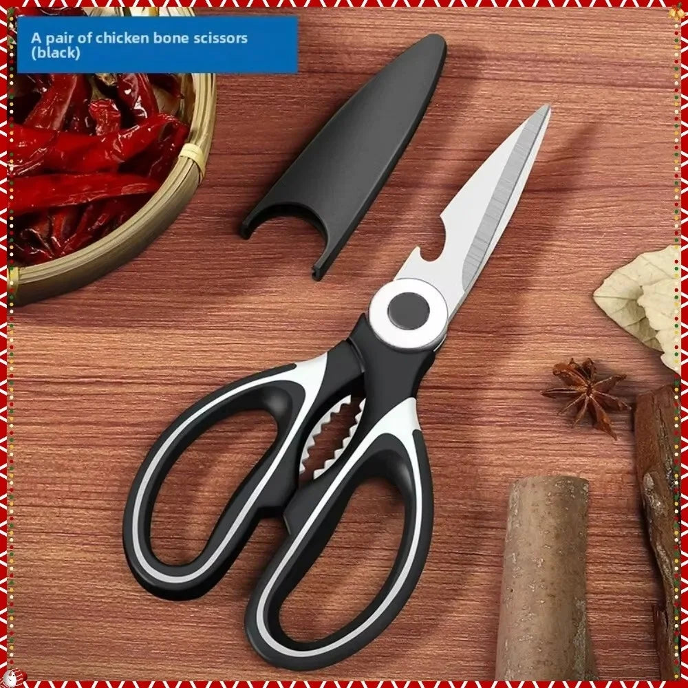 Heavy-Duty Stainless Steel Kitchen Scissors | Multifunctional Kitchen Scissors QXL