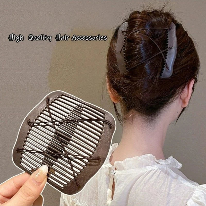 Vintage Magic Hair Comb Elastic Disc Clip for Women Hair Comb Clip QXL