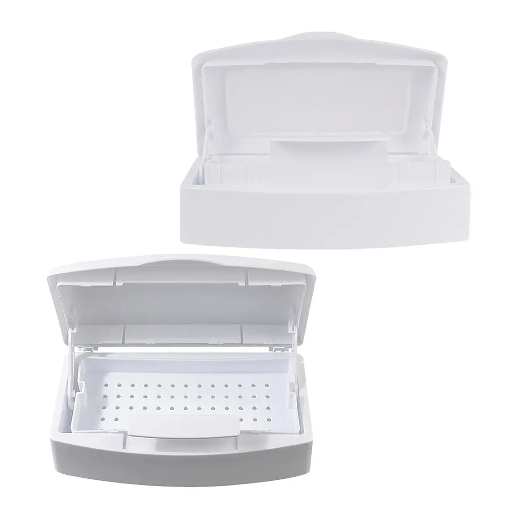2-Pack Nail Tool Sterilization Tray with Sealed Lid | Salon Nail Tool Sterilization Tray QXL