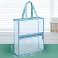 Transparent A4 File Bag | Foldable Document Organizer Document File Bag QXL Blue