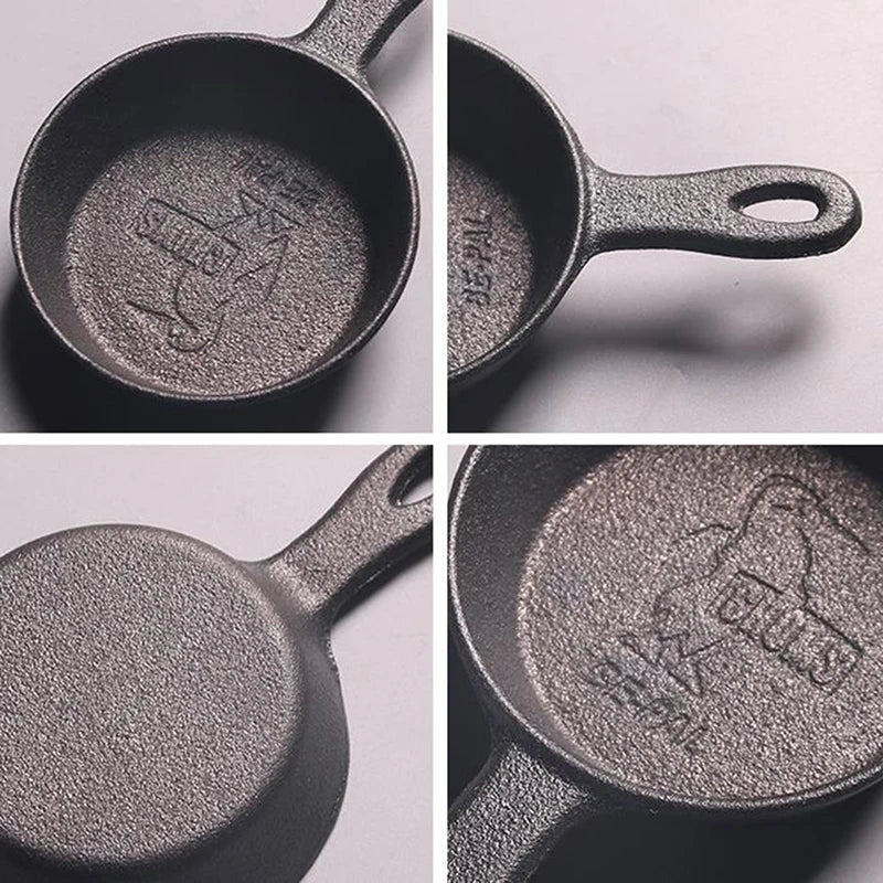 Mini Cast Iron Skillet 8.5cm | Non-Stick Egg Frying Pan Cast Iron Skillet QXL