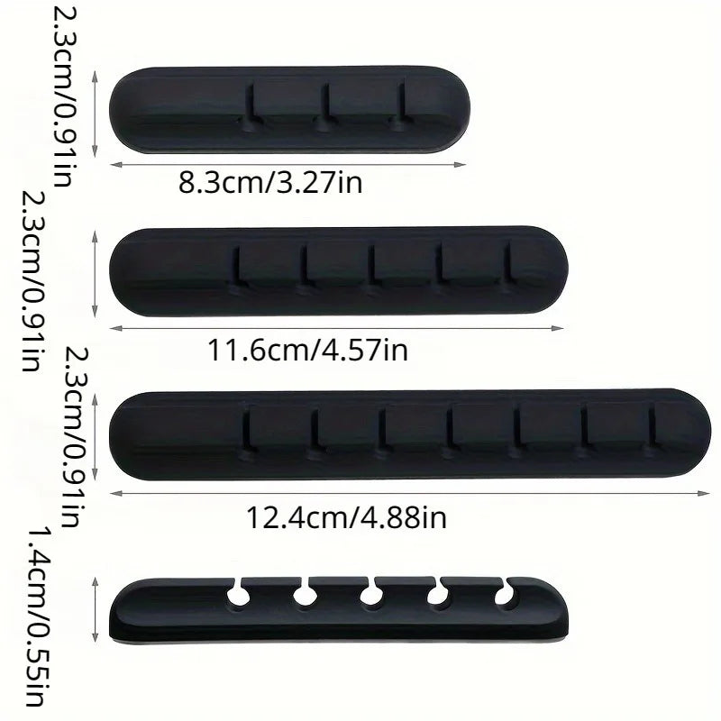 Self-Adhesive Desktop Cable Clip | Cord & Wire Organizer Cable Clip Organizer QXL